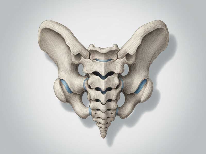 Illustration of the sacrum
