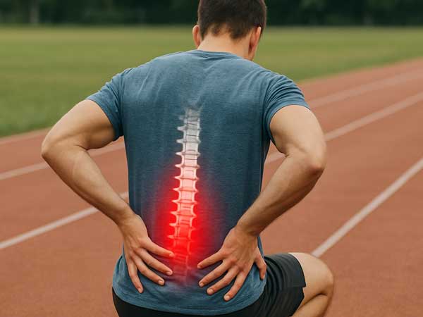 Young Athlete With SI Joint Pain (Illustrated Pain Location)