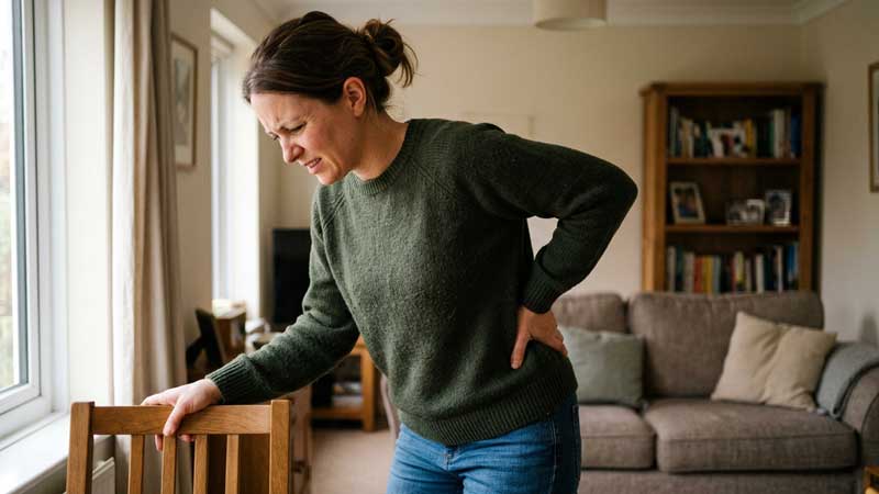 woman-hip-pain Woman inside with hip pain